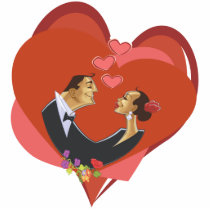 Love is in the air photo sculptures