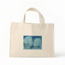 Love is in the Air, Vintage Stone Angels Kissing Canvas Bag