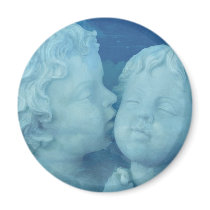 Love is in the Air, Vintage Stone Angels Kissing Magnet