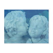Love is in the Air, Vintage Stone Angels Kissing Post Cards