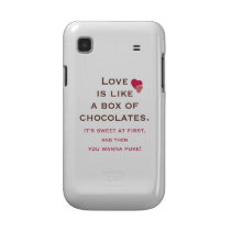 Love is Like a Box of Chocolates Samsung Galaxy S Cases
