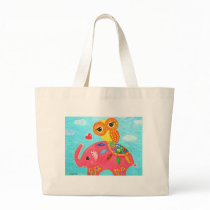 Love Is Like An Elephant Canvas Bag