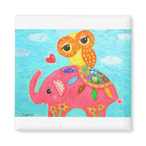 Love Is Like An Elephant Magnets
