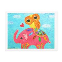 Love Is Like An Elephant Postcard