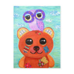 Love Is Like  Handmade Teddy Bear Postcards