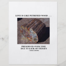 Love Is Like Petrified Wood ...Preserved Over Time Personalized Flyer