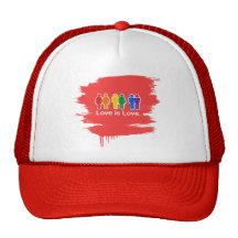 LOVE IS LOVE BASIC TRUCKER HATS