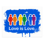 LOVE IS LOVE BLUE POST CARD
