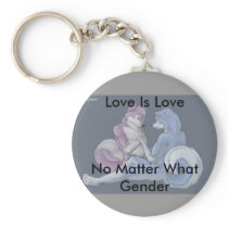 Love is love gay furry keychain