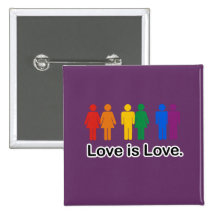 Love is Love. Pinback Button