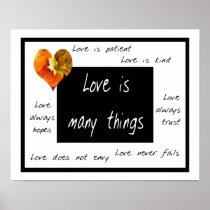 Love is many things poster