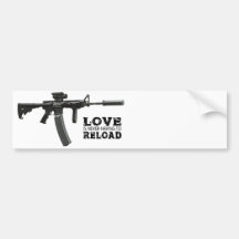 Love is Never Having To Reload AR-15 Bumper Stickers