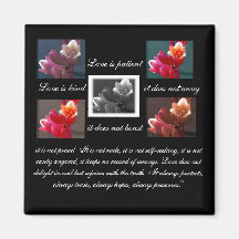 love is patient love is kind floral magnet