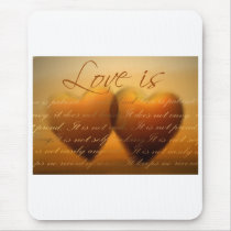 Love is patient; love is kind mouse mats