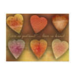 Love is patient; love is kind post card