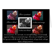love is patient love is kind with flowers card
