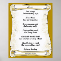 Love Is Poster in Golden Yellow posters