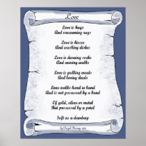 Love Is Poster in Grey Blue posters