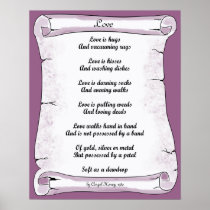 Love Is Poster in Greyed Pink posters