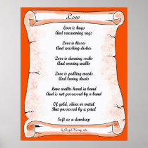 Love Is Poster in Orange posters