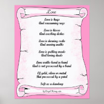 Love Is Poster in Pink posters