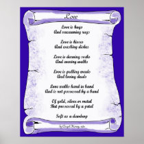 Love Is Poster in Royal Blue posters