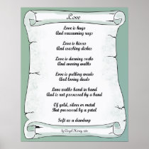 Love Is Poster in Sagebrush Green posters