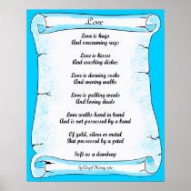 Love Is Poster in Sky Blue posters