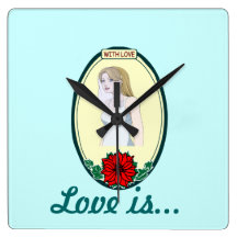 Love is ...Pretty Bride Clock