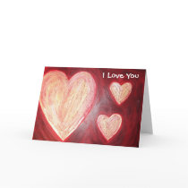 love is red, I Love You Greeting Cards
