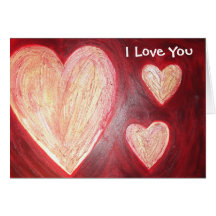 love is red, I Love You Greeting Cards