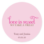 love is sweet round stickers