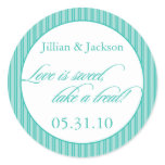 Love is Sweet Sticker in Aqua