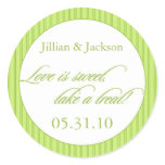 Love is Sweet Sticker in Lime