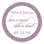 Love is Sweet Sticker in Purple