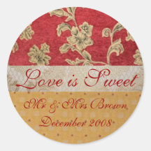 Love Is Sweet - Wedding Favour Stickers