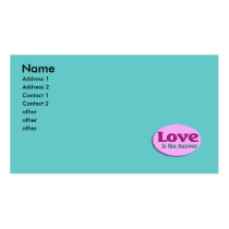 love is the answer business card template