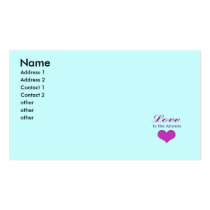 love is the answer business card