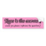 Love Is The Answer Funny Bumper Sticker Humour