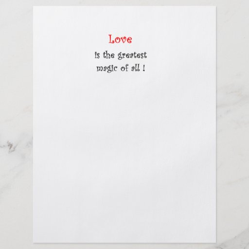 Love is the greatest Magic of all !-flyers