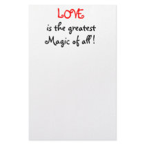 Love is the greatest Magic of all !-stationery