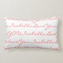 Love Isabella Personalized Name Pillow for Girls