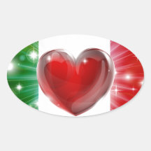 Love Italy flag heart background Stickers