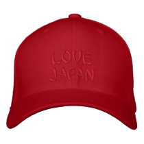 LOVE JAPAN embroidered hats