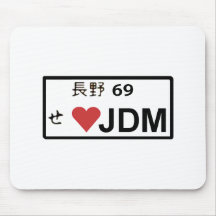 Love JDM License Plate Mousepad