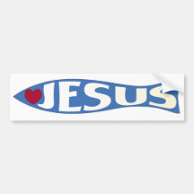 Love Jesus bumper sticker