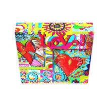 LOVE! Jolie Frank Artwork Collage Canvas Print