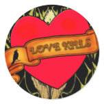 Love Kills Anti Valentine Stickers