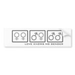 Love Knows No Gender bumper stickers