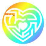 love labyrinth round stickers